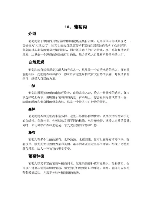 10、葡萄沟