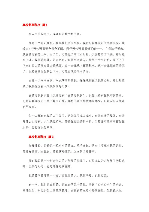 真没想到作文 (42篇)