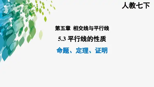 人教版七下第五章 相交线与平行线 5.3.2 命题、定理、证明