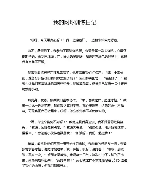 我的网球训练日记