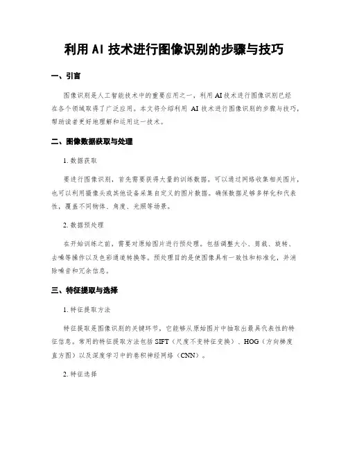 利用AI技术进行图像识别的步骤与技巧