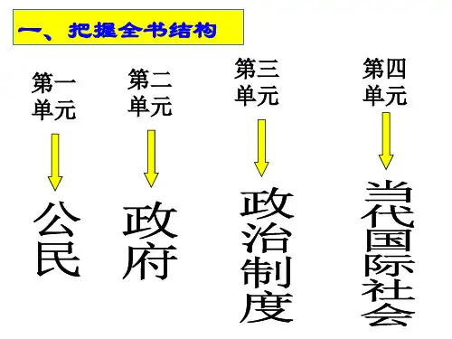 第一单元 《公民的政治生活》复习课件