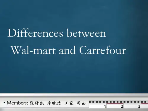 家乐福与沃尔玛的比较PPT