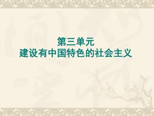 北师版八年级历史下册第三单元复习课件