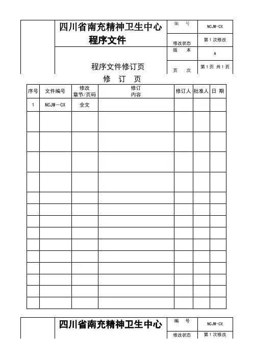 程序文件模板