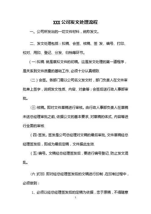 公司发文标准流程