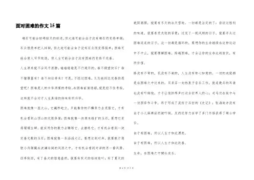 面对困难的作文15篇