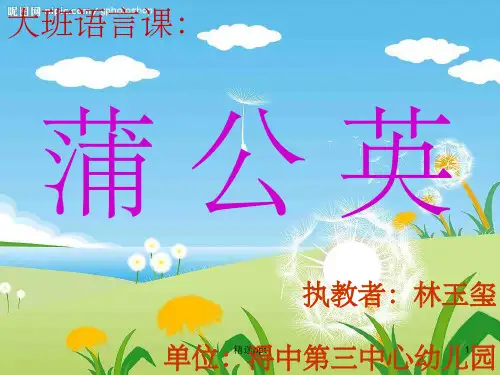 幼儿园大班_蒲公英ppt课件