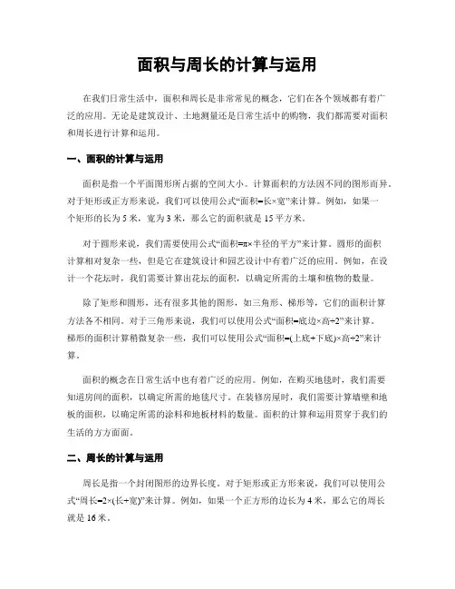 面积与周长的计算与运用