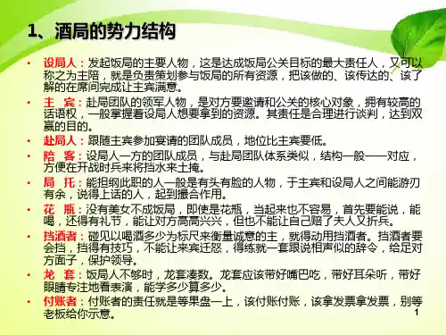 酒局中的应酬 PPT课件