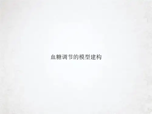 血糖调节的模型建构课件PPT