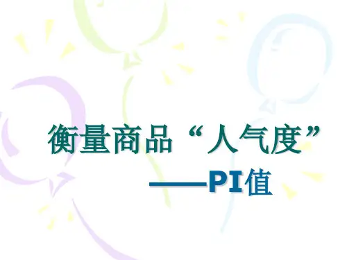 衡量商品人气的PI值
