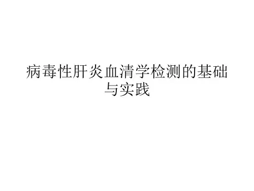病毒性肝炎血清学检测的基础与实践PPT课件