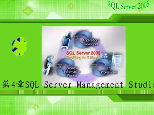 《SQLServer2005数据库技术及应用》 赵俊荣 第4章 SQL Server Management Studio