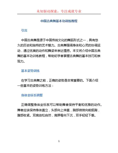 中国古典舞基本功训练教程