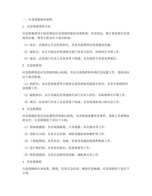 物业应急预案组织结构