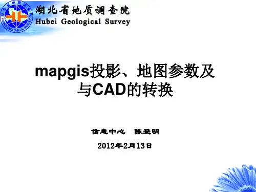 mapgis投影地图参数及与CAD的转换 ppt课件