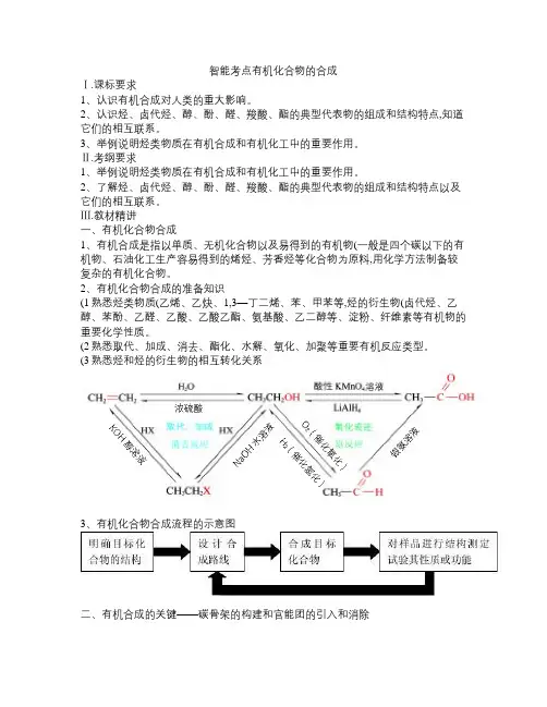 高考化学总复习 (教材精讲+典型例题+跟踪训练)：有机化合物的合成