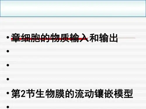 《生物膜的流动镶嵌模型 22张》PPT课件