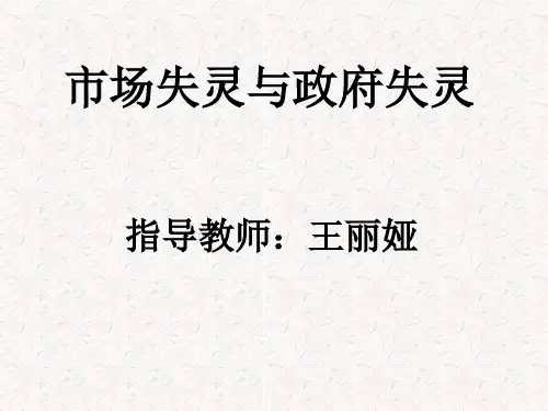 市场失灵与政府失灵PPT演示