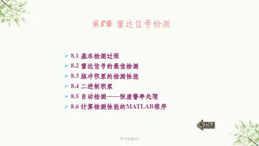 现代雷达系统分析与设计第8章课件