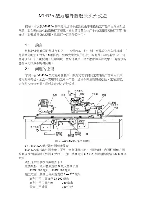 M1432型万能外圆磨床头架改造