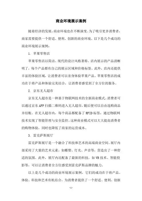 商业环境展示案例