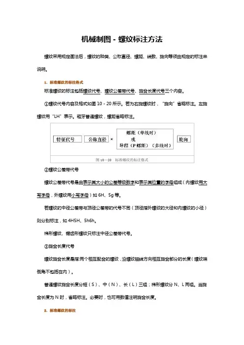 机械制图-螺纹标注方法
