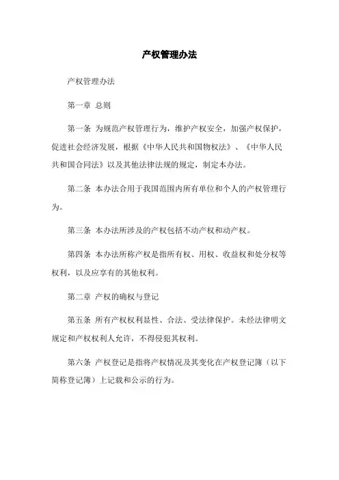 产权管理办法