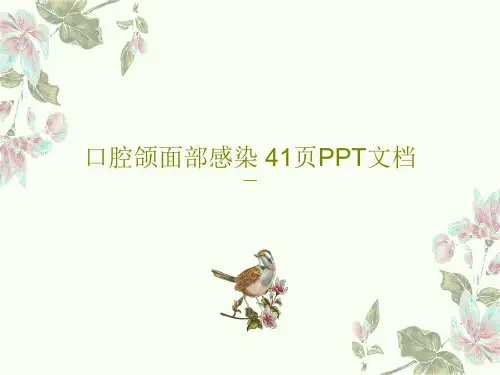 口腔颌面部感染 41页PPT文档43页PPT
