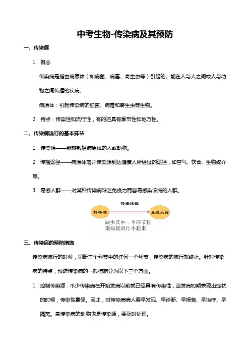 中考生物-传染病及其预防