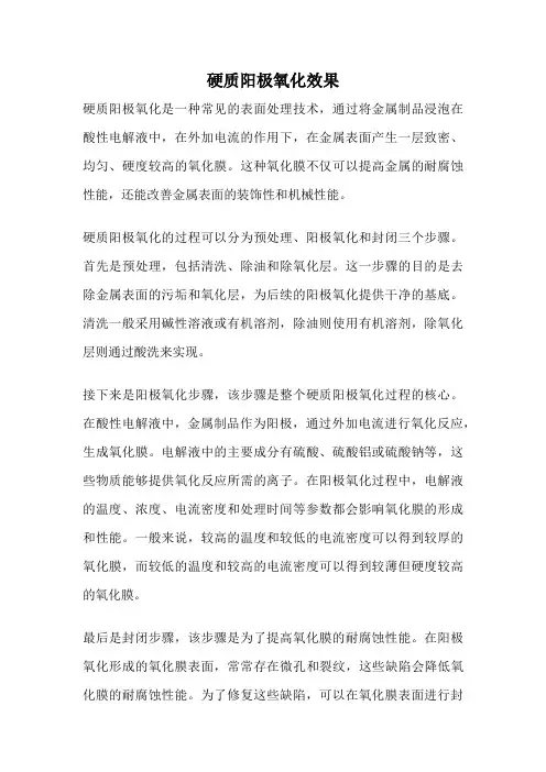 硬质阳极氧化效果