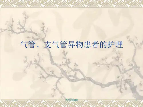 气管支气管异物患者的护理PPT课件