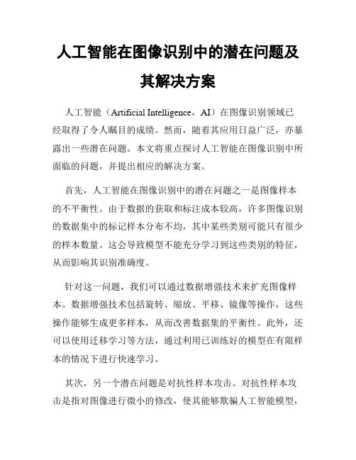人工智能在图像识别中的潜在问题及其解决方案