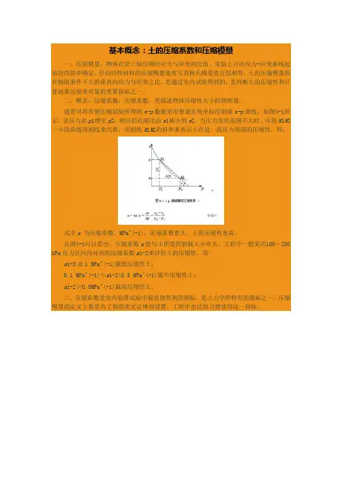 基本概念：土的压缩系数和压缩模量