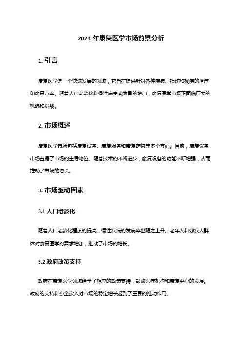 2024年康复医学市场前景分析