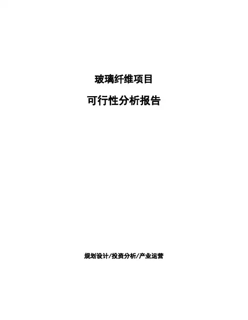 玻璃纤维项目可行性分析报告