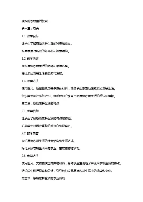 原始的农耕生活教案