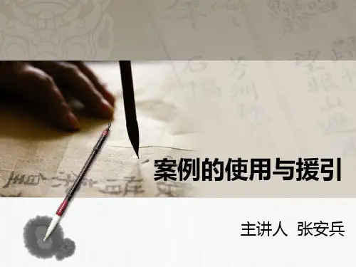 案例的使用与援引详解