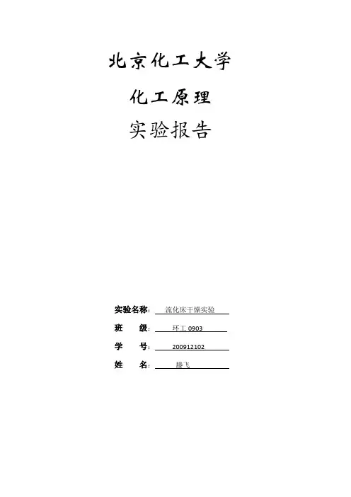 流化床干燥实验