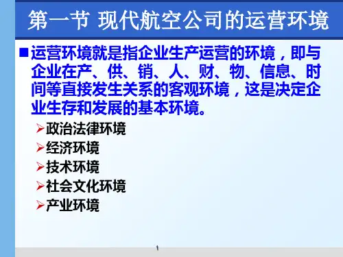 航空公司运营环境与战略