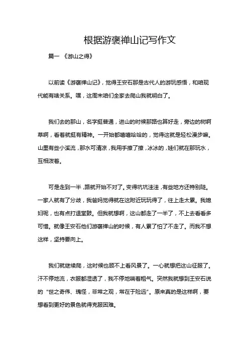 根据游褒禅山记写作文