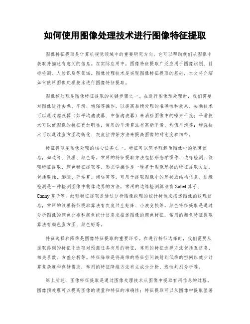 如何使用图像处理技术进行图像特征提取