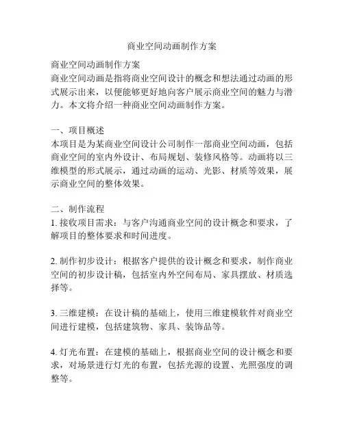 商业空间动画制作方案