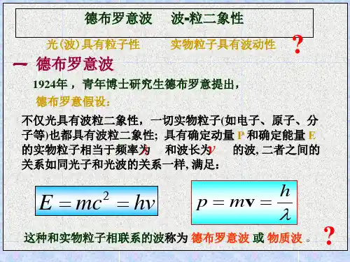 德布罗意波和波-粒二象性