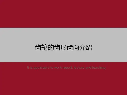 齿轮的齿形齿向介绍