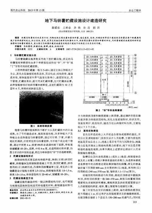 地下马铃薯贮藏设施设计建造研究
