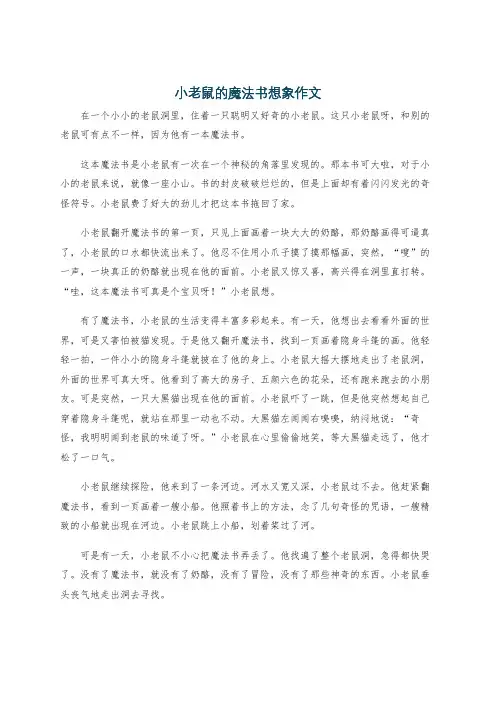 小老鼠的魔法书想象作文