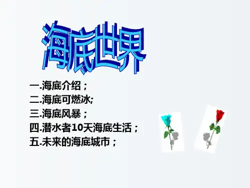 高一物理课件 研究性课题作品海底世界课件