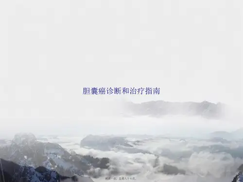 胆囊癌诊断和治疗指南讲课文档